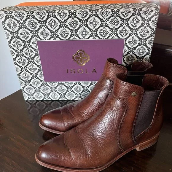 Last Chance! Isola Mora Whiskey Canneto Brown Boots with Original Box - Size 6 - Picture 10 of 10